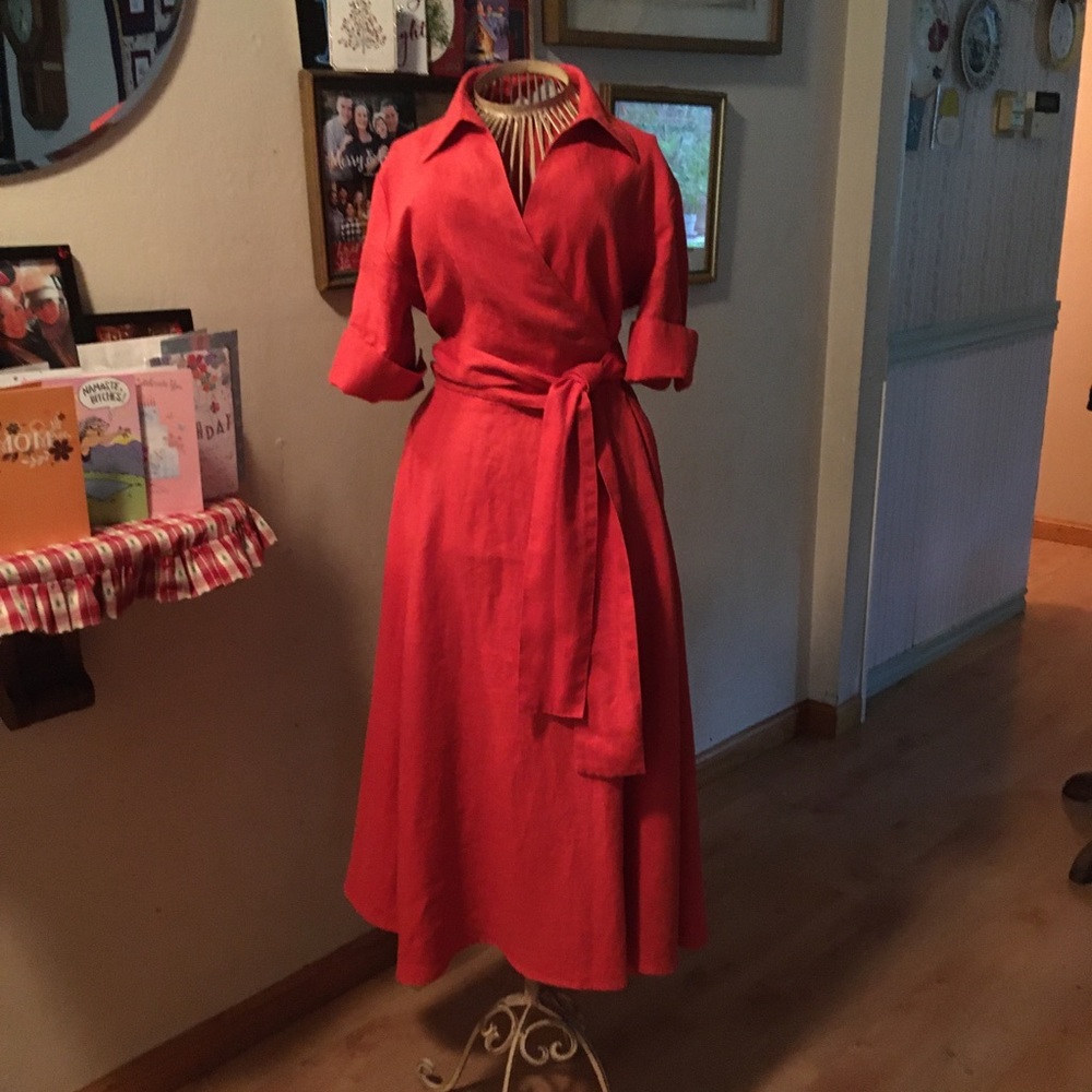 Beautiful red wrap dress